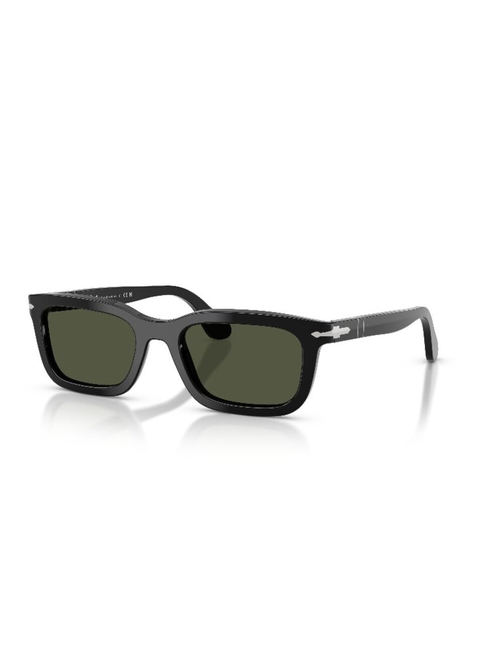 New Persol Unisex Sunglasses Black Green Lens Acetate Frame PO3396S 95 31 53